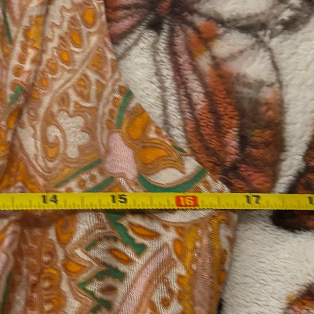 MSK Orange and Green Paisley midi Dress boho Size small A00309 - Picture 6 of 6